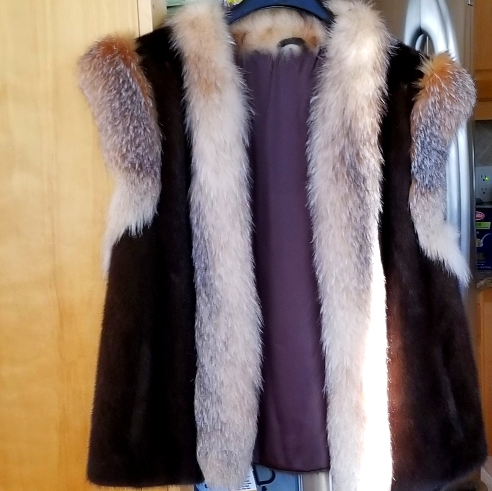 Genuine Mink/Fox vest